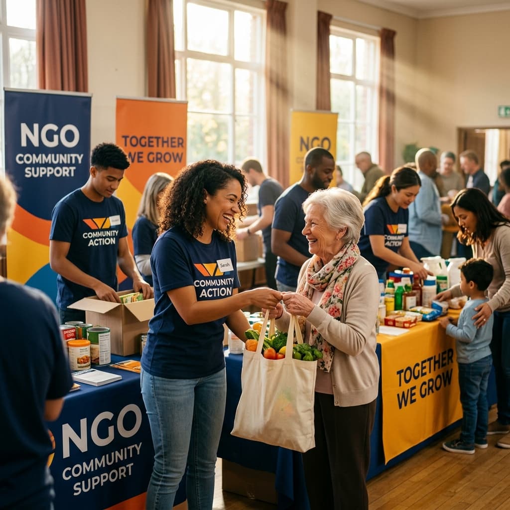 Volunteers helping the community